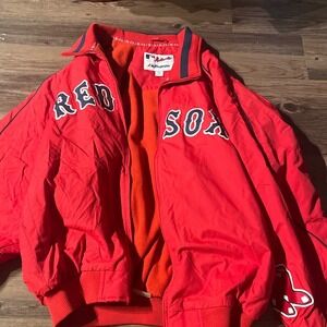 Majestic Red Sox MLB Baseball Jacket Mens XL Authentic Full Zip Fleece Lined